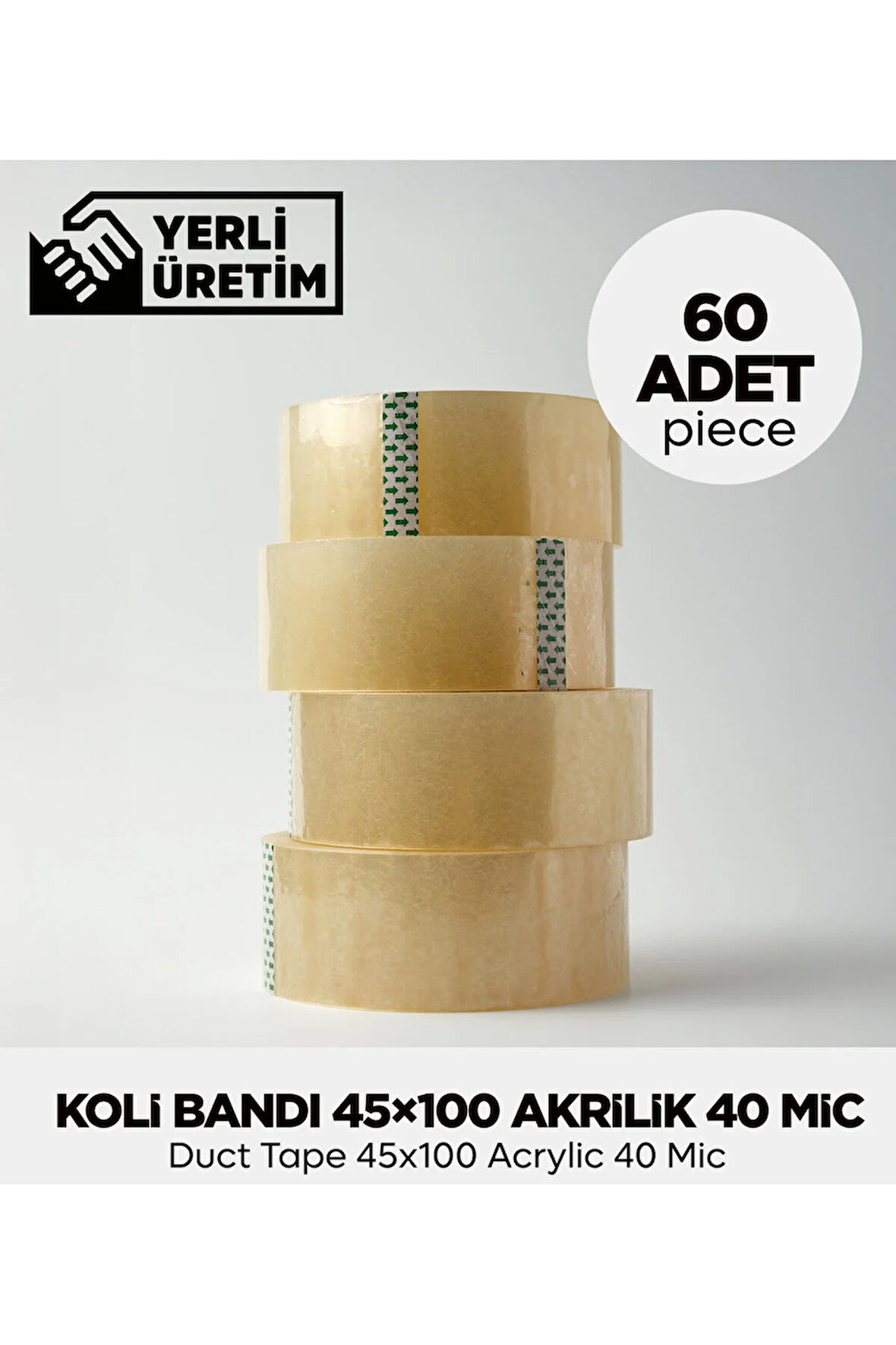 Koli Bandı 45×100 Akrilik 40 Mic - 60 Adet
