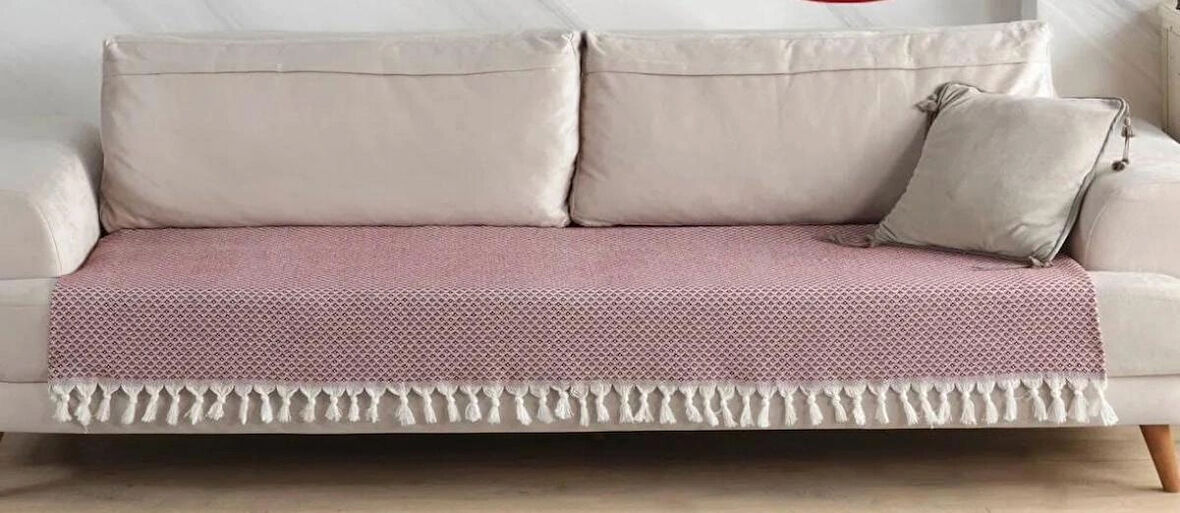 Koltuk/çekyat Örtüsü %100 Pamuk 170X210 – Yazlık, Leke Koruyucu, Şık Görünüm-Kremit