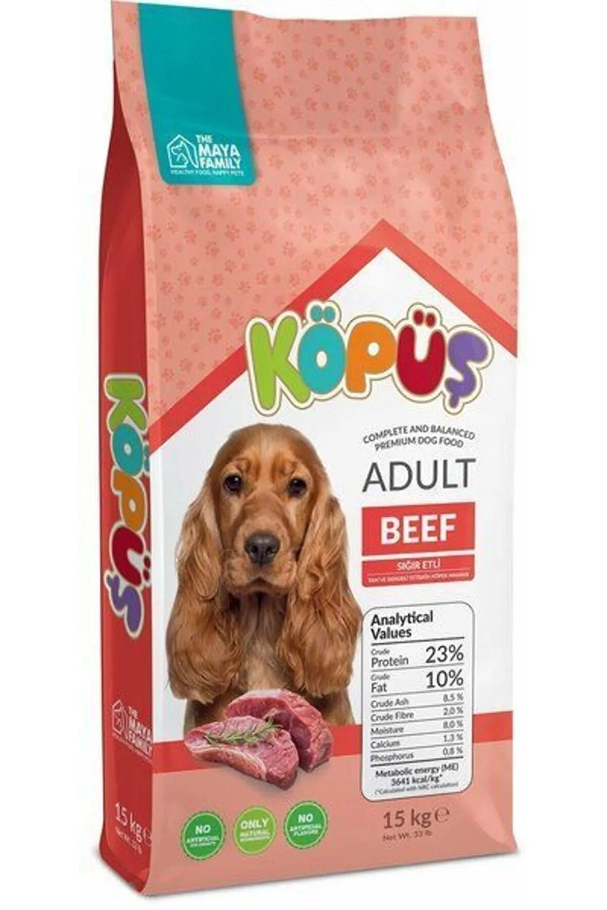 Köpüş Yetişkin Köpek Maması Biftekli 15 Kg