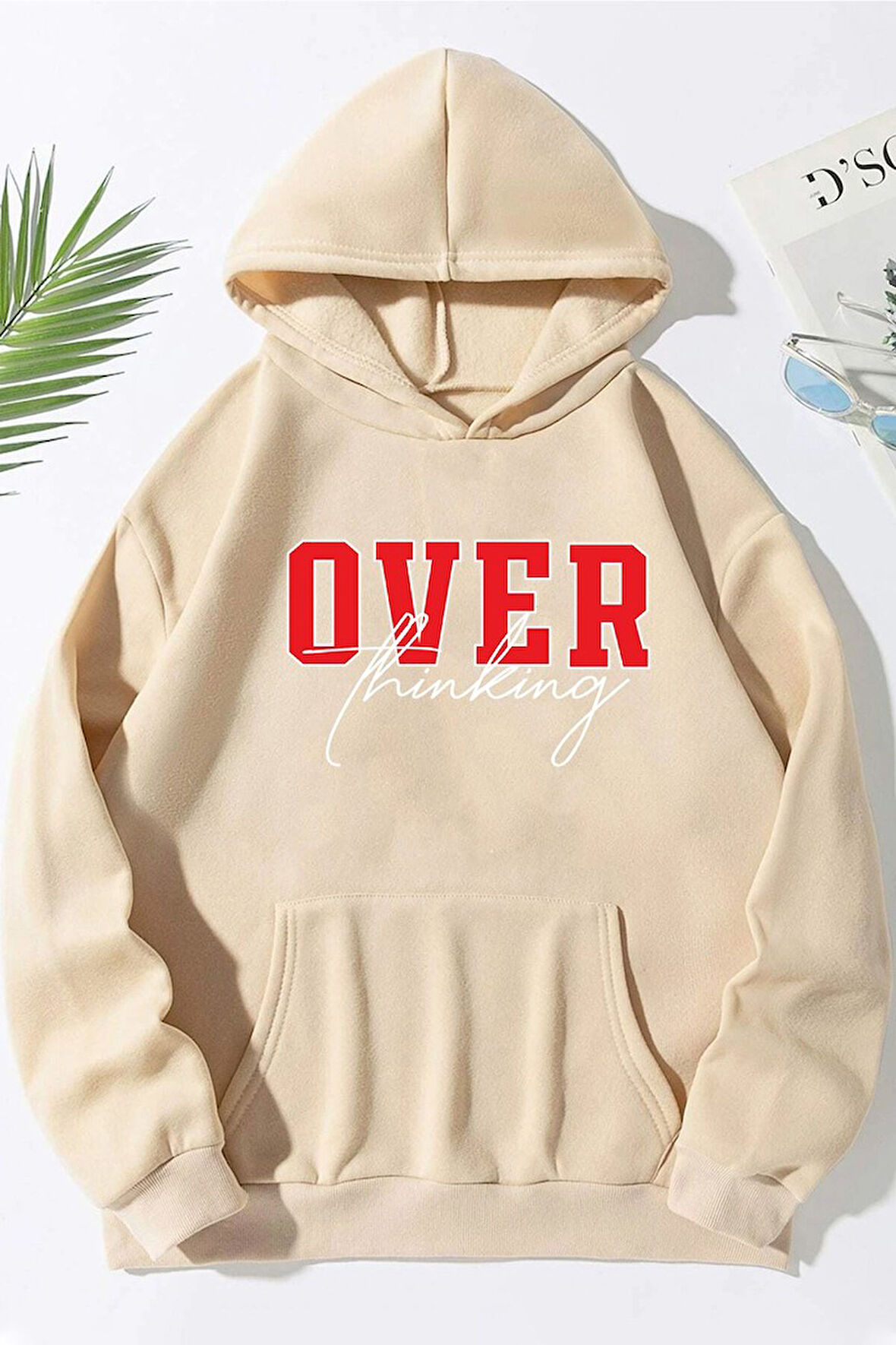 Unisex Over Thinking Baskılı Sweatshirt