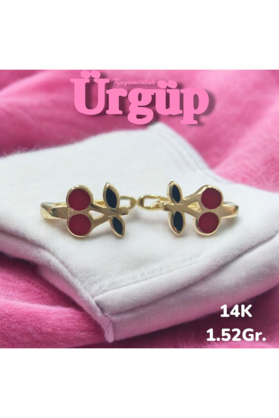 14AYAR 1.52Gram Altın Çocuk Kiraz Küpe