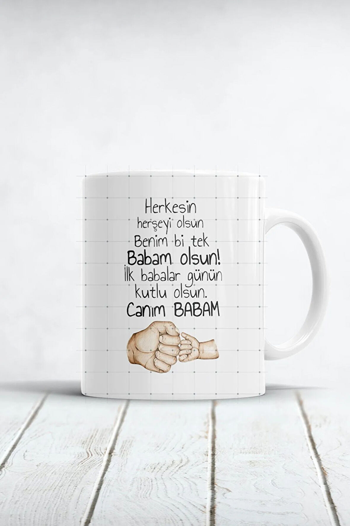 Herkesin Her Şeyi Olsun Benim Bir Tek Babam Olsun Baskılı Kupa Bardak