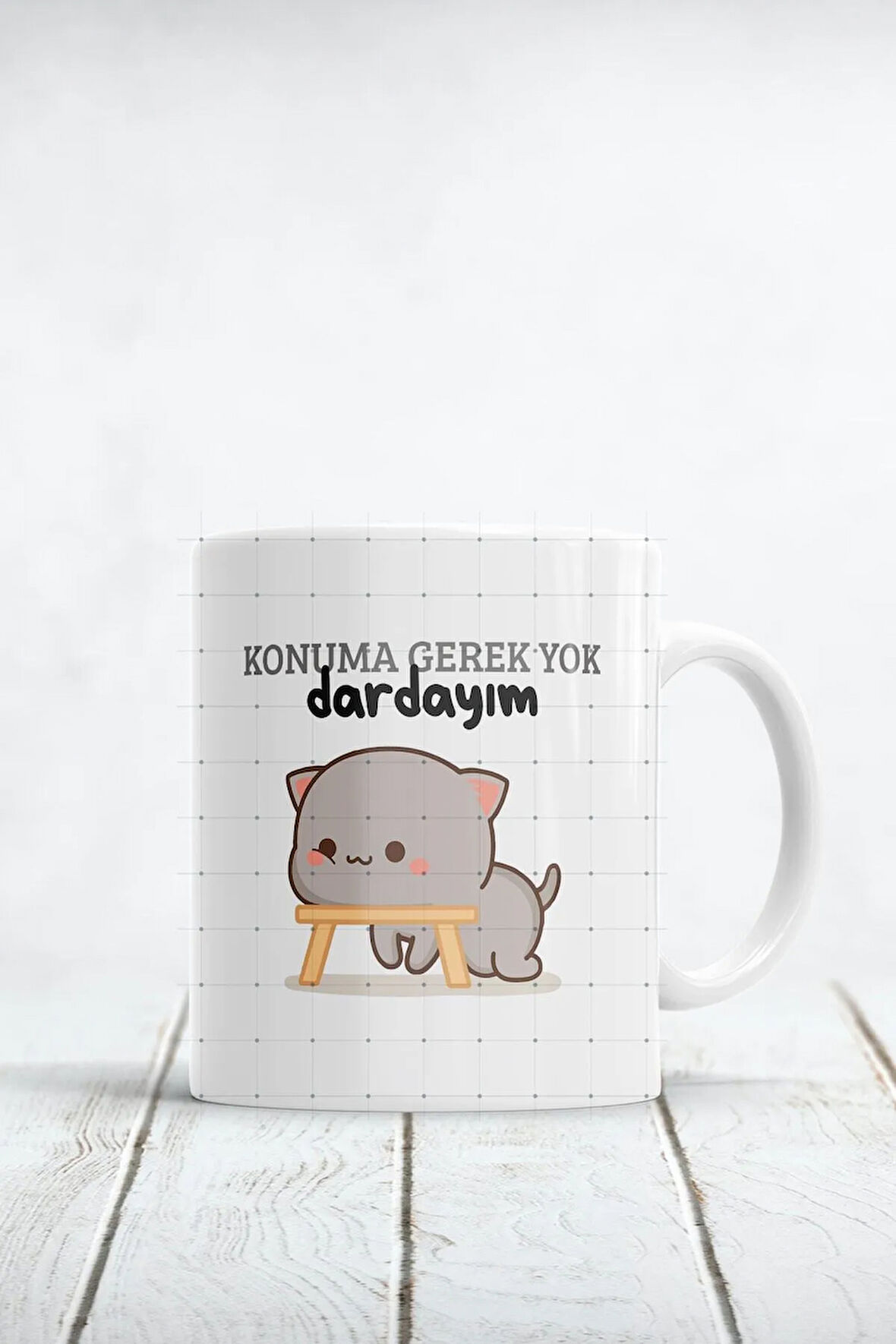 Konuma Gerek Yok Dardayım Baskılı Kupa Bardak