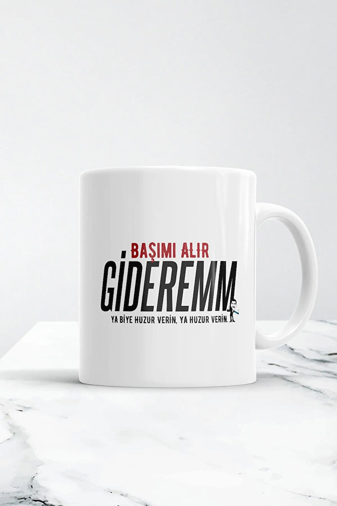 Beyaz Başımı Alır Giderem Bana Huzur Verin Kupa Bardak