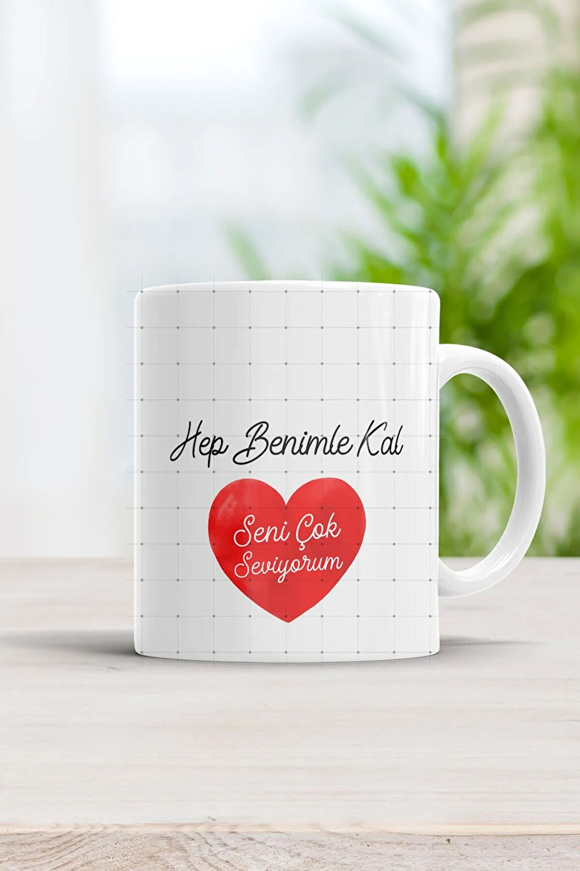 Sevgililere Özel Hep Benimle Kal Kupa Bardak