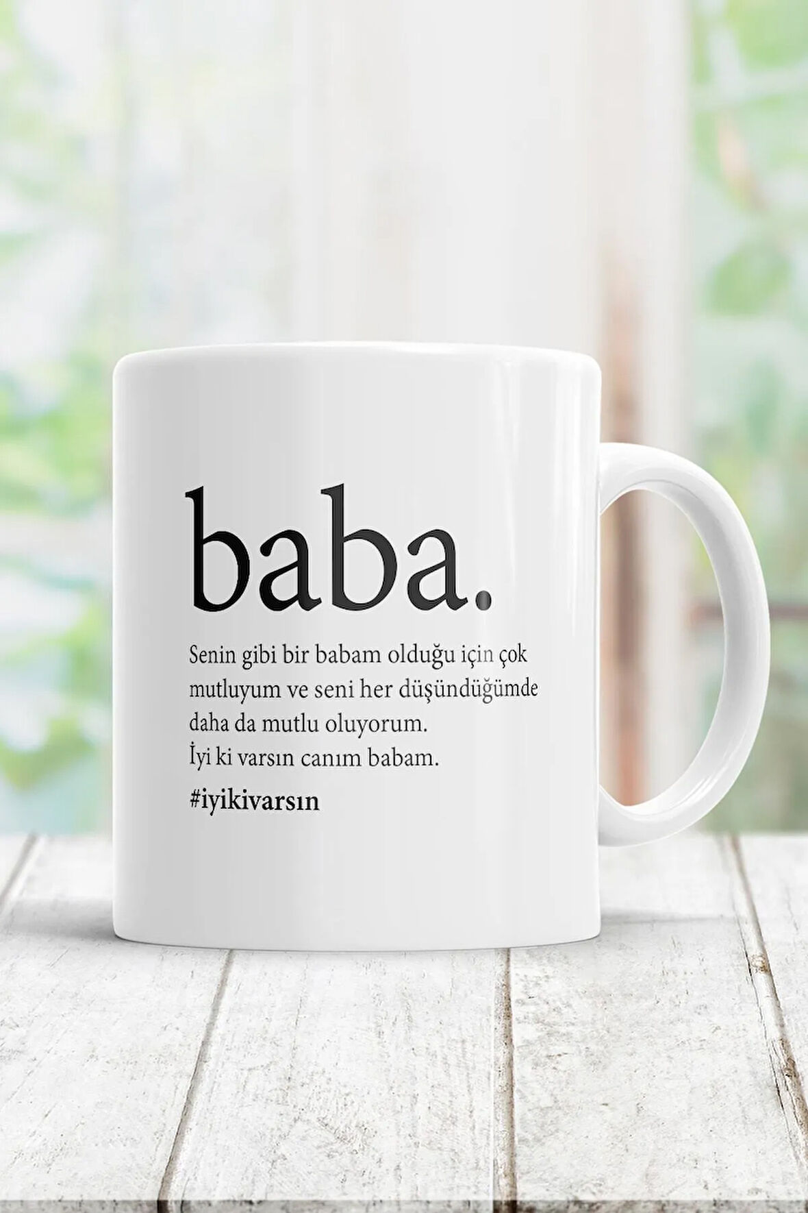 Babaya Mesaj Kupa Bardak