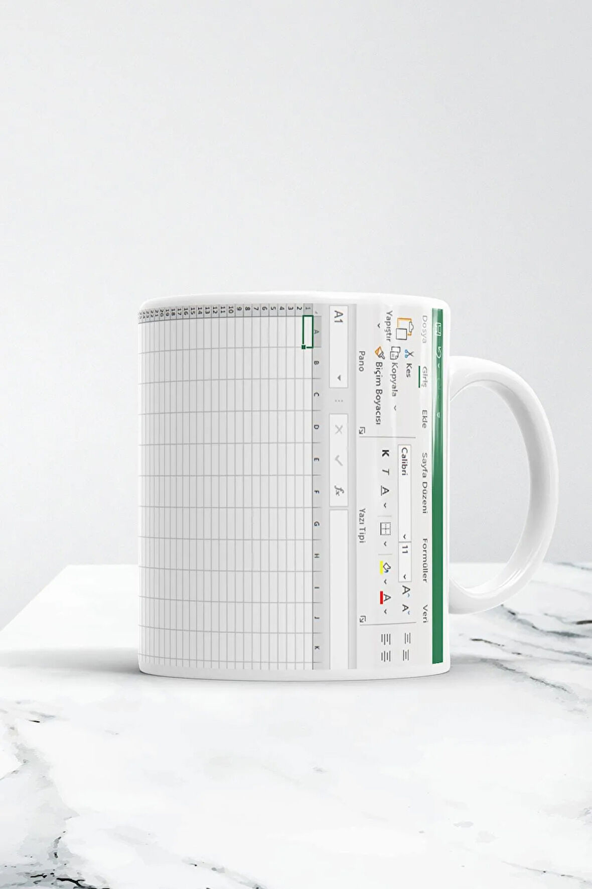 Excel Sütun Muhasebeci Kupa Bardak