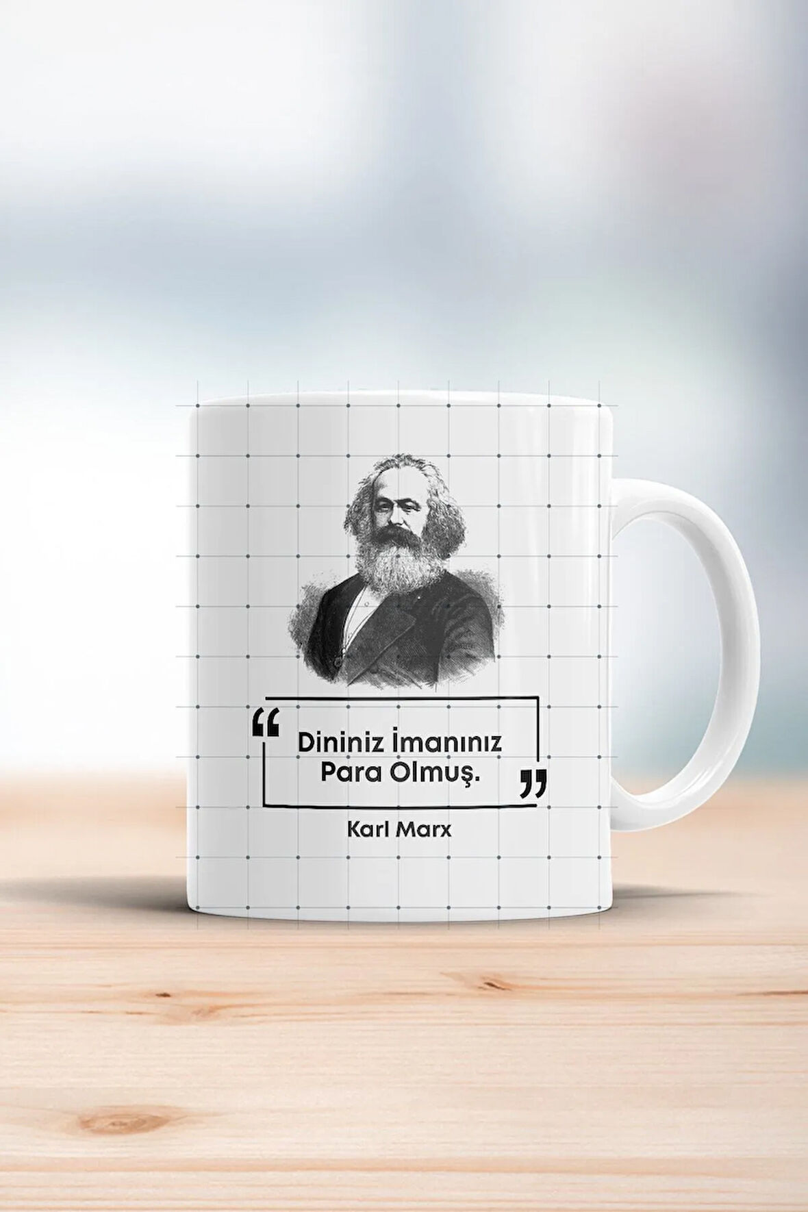 Karl Marx Dininiz Imanınız Para Olmuş Esprili Kupa Bardak