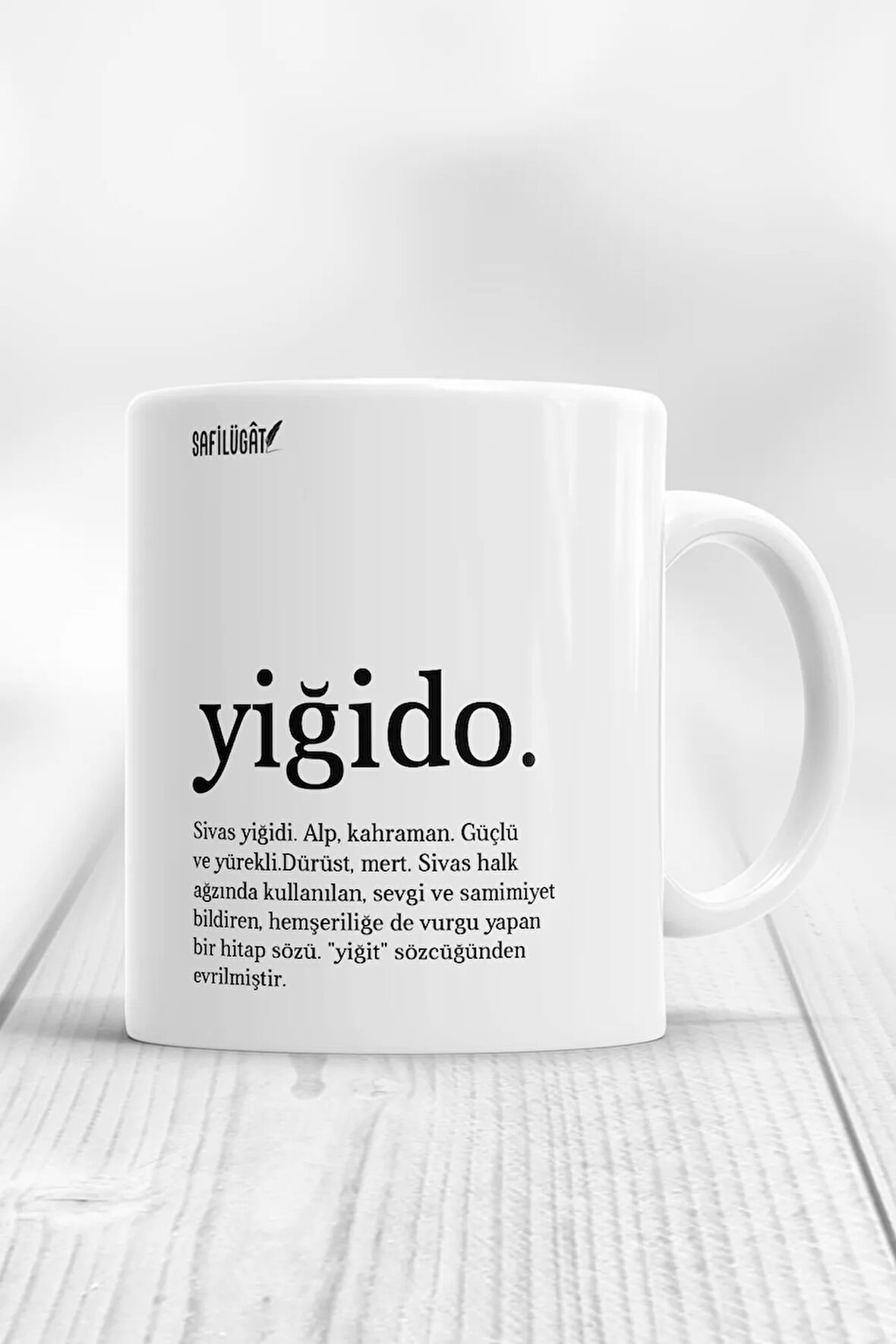 Yiğido Açıklamalı Baskılı Kupa Bardak