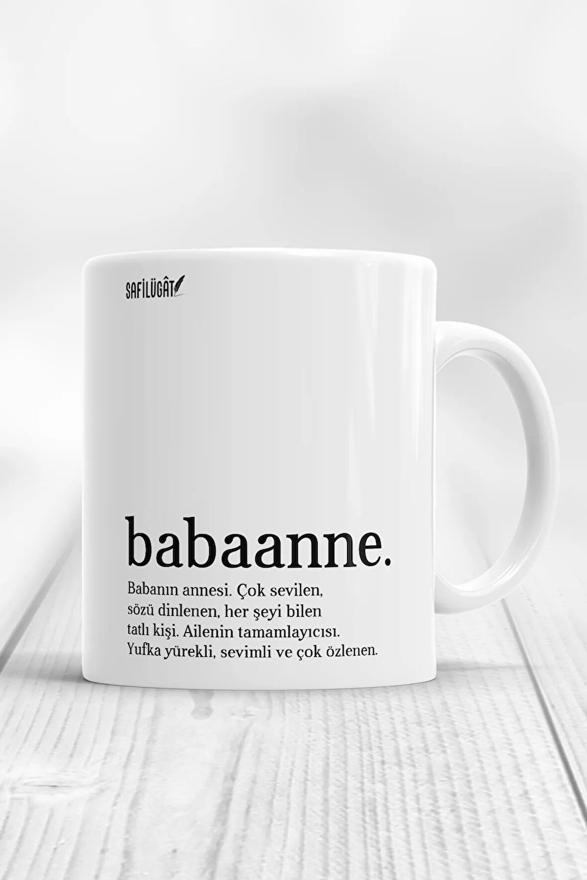Babaanne Açıklamalı Baskılı Kupa Bardak