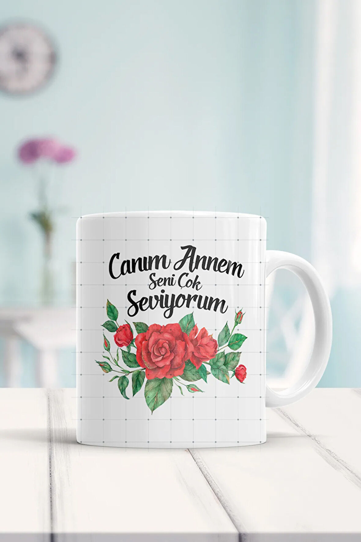 Canım Annem Seni Çok Seviyorum Baskılı Kupa Bardak