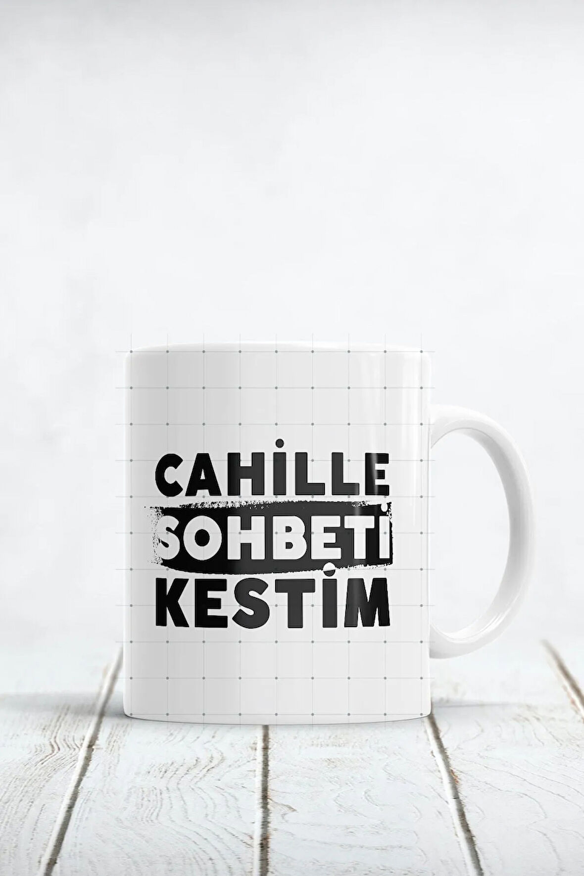 Cahille Sohbeti Kestim Baskılı Kupa Bardak
