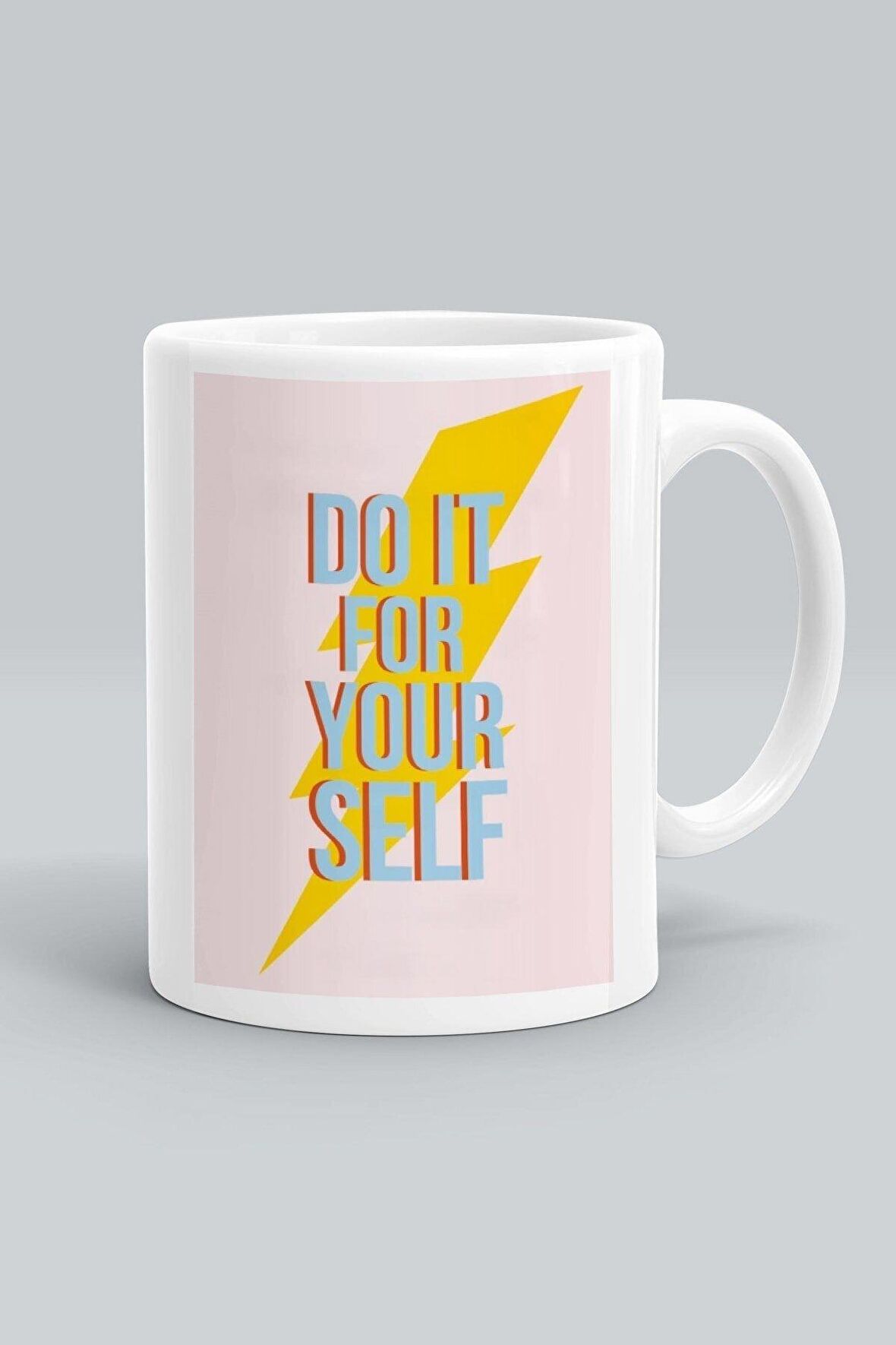 Do It Your Self Tasarım Baskılı Seramik Çay Kahve Kupası