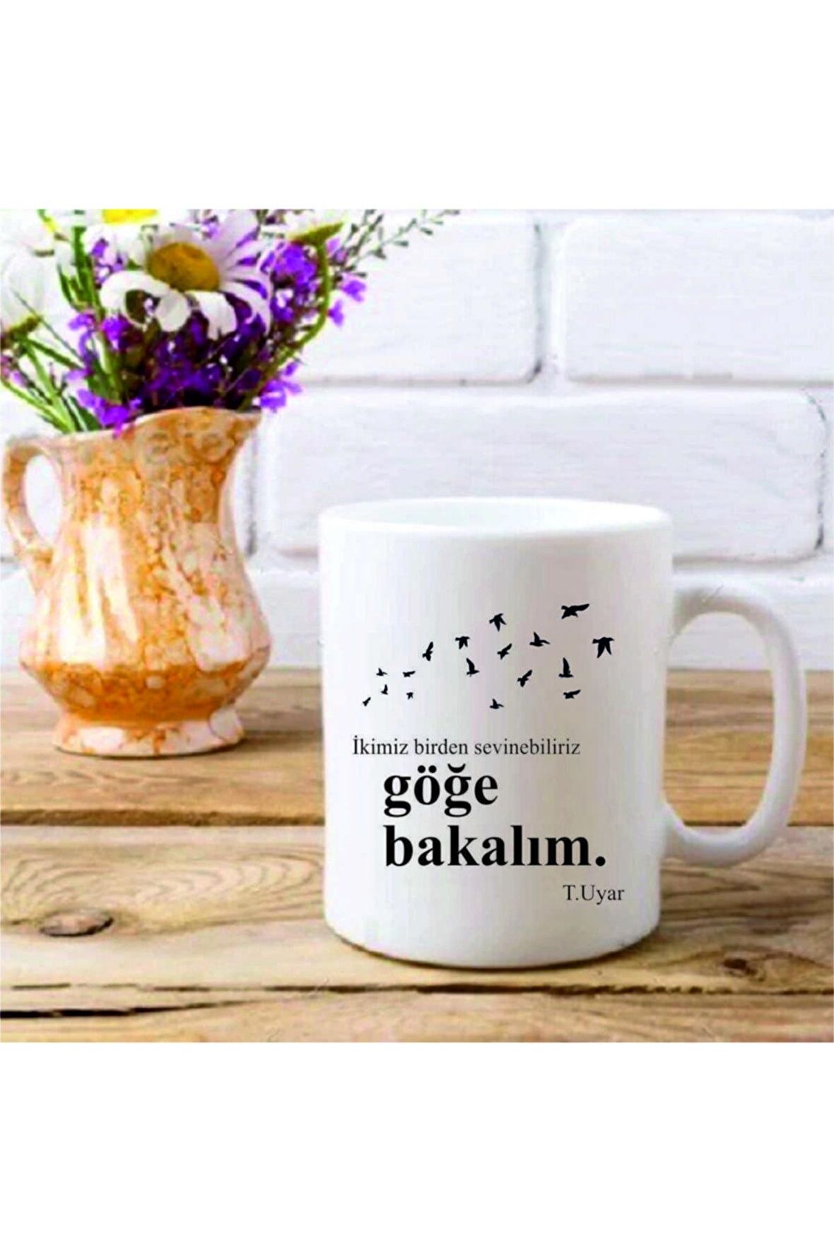 Turgut Uyar Göğe Bakalım Baskılı Kupa Bardak