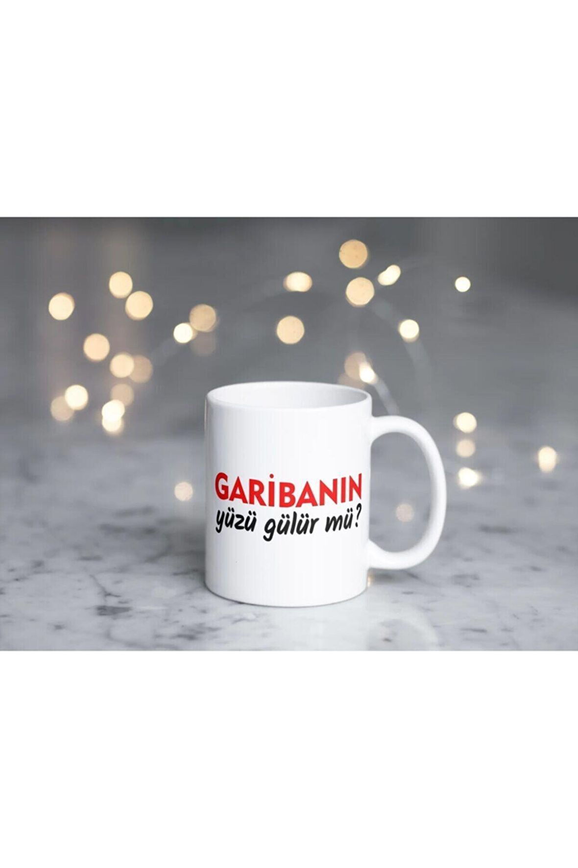 Garibanın Yüzü Gülür Mü Tasarımlı Kupa Bardak