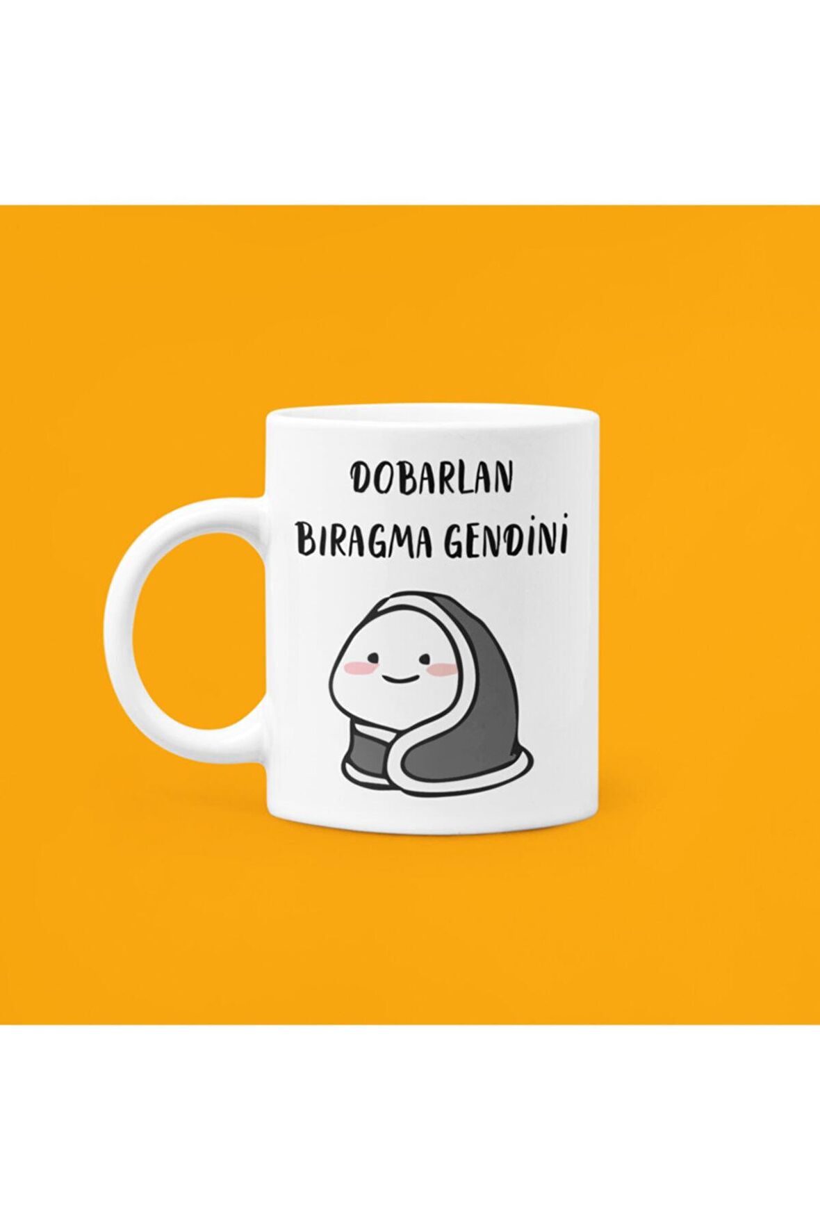 Dobarlan Bıragma Kendini Baskılı Seramik Kupa 330ml