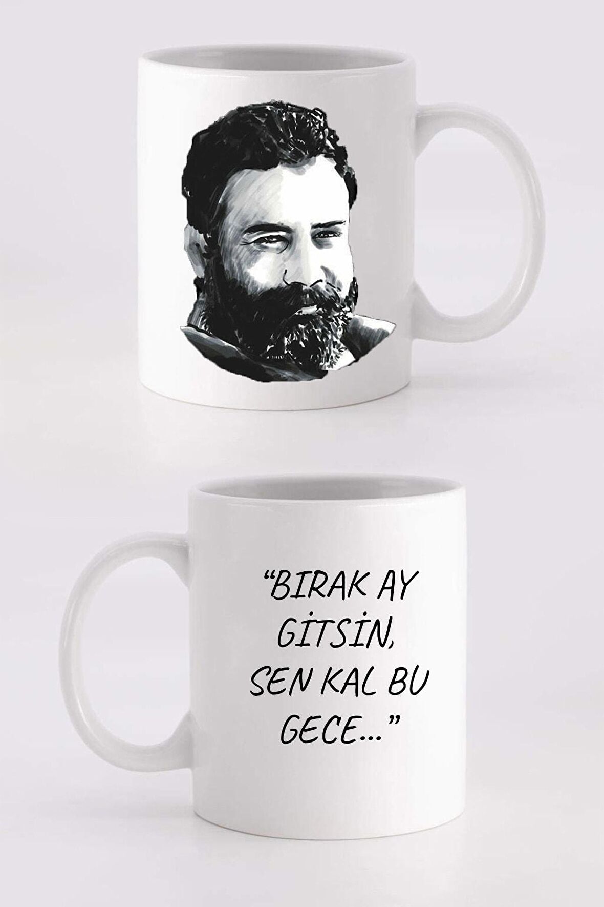 Ahmet Kaya Baskılı 'bırak Ay Gitsin Sen Kal Bu Gece' Kupa Bardak