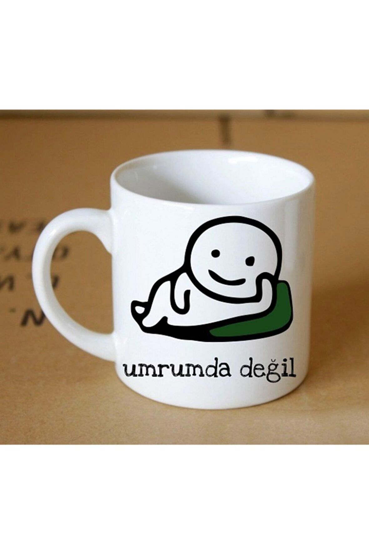 Umrumda Değil Yazılı Kupa Bardak