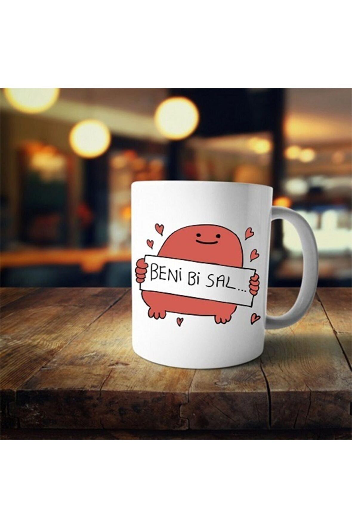 Beni Bi Sal Yazılı Figürlü Kupa Bardak