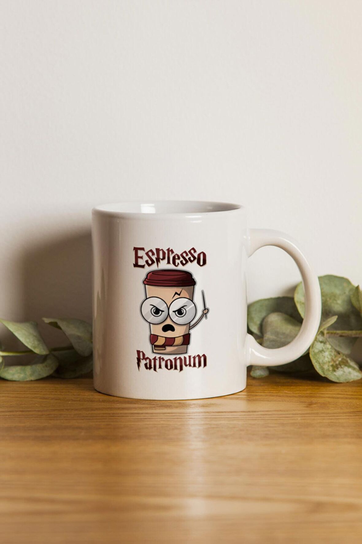 Porselen - Espresso Patronum Harry Potter Temalı Kupa Bardak Makinede Yıkanabilir