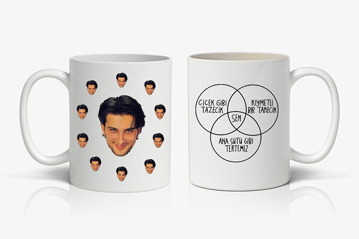 Tarkan Çiçek Gibi Tazecik Kıymet Gibi Tanecik Baskılı Kupa Bardak