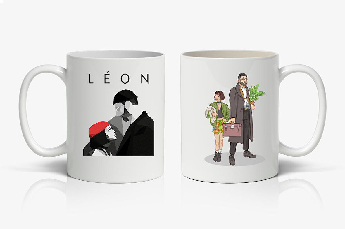 Leon & Matilda Baskılı Kupa Bardak