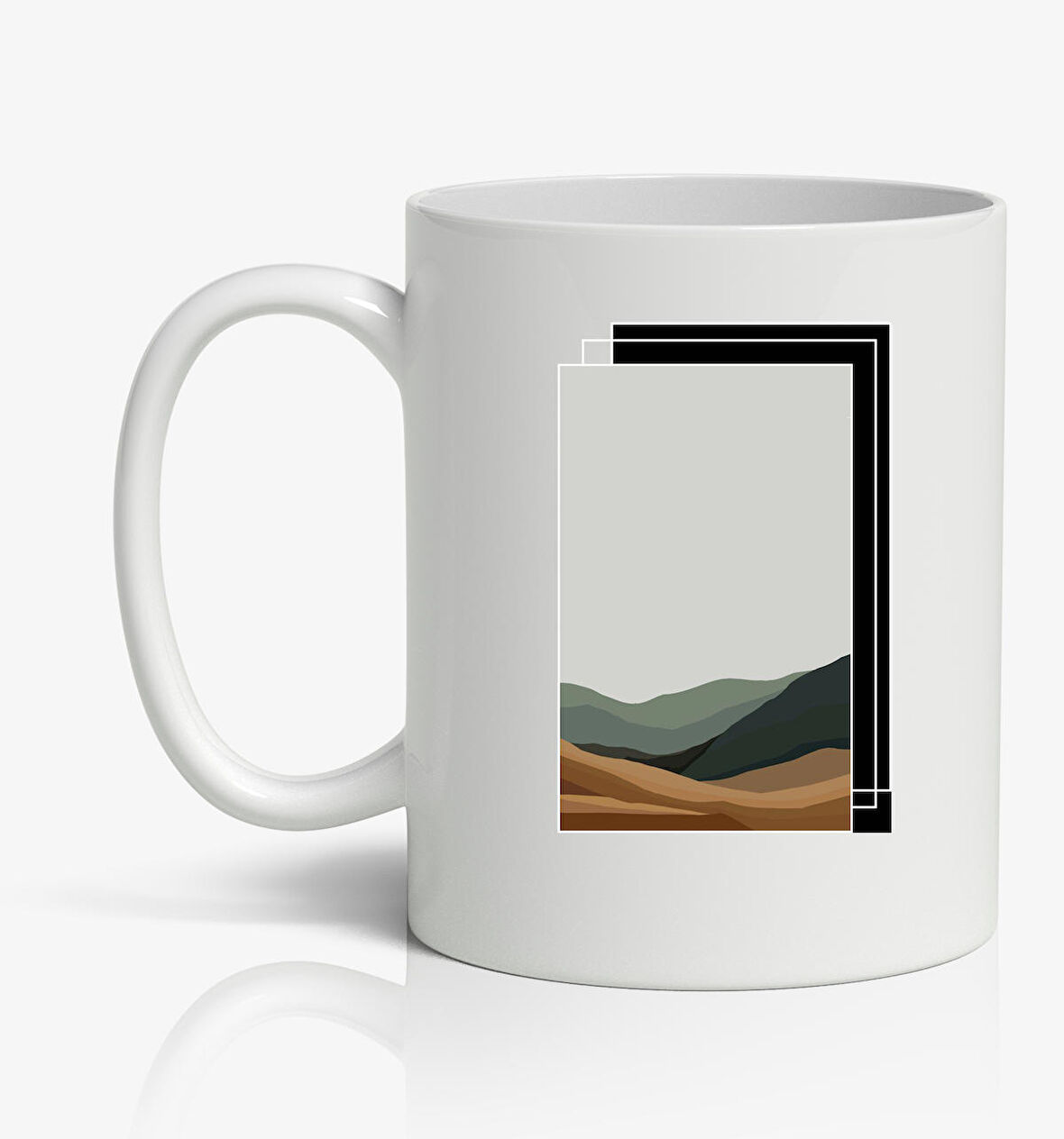 Manzara Temalı Baskılı Kupa Bardak