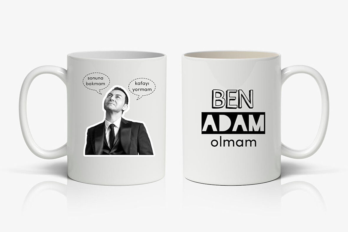 Serdar Ortaç Kafayı Yormam Sonuna Bakmam Ben Adam Olmam Baskılı Kupa Bardak