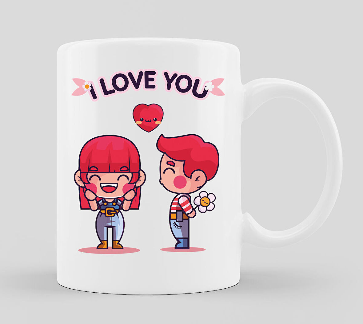 Sevgililer Günü I Love You Baskılı Kupa Bardak