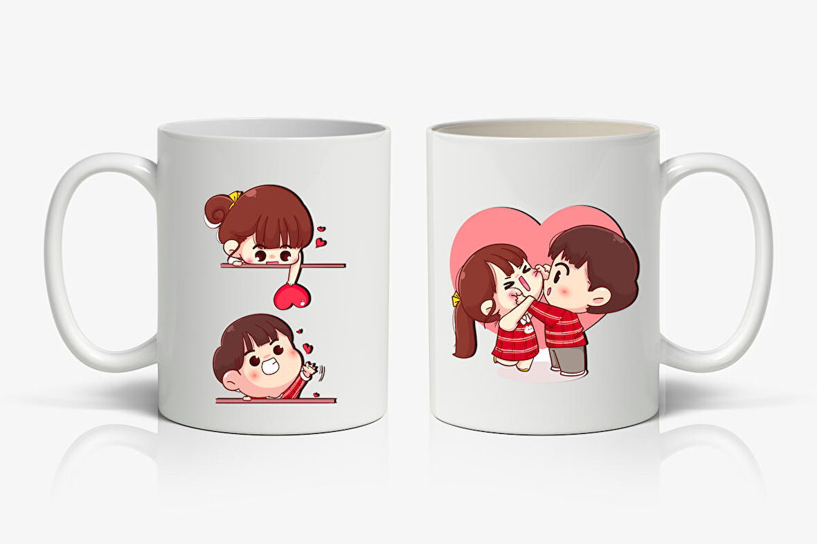 Sevgililer Günü Baskılı Kupa Bardak