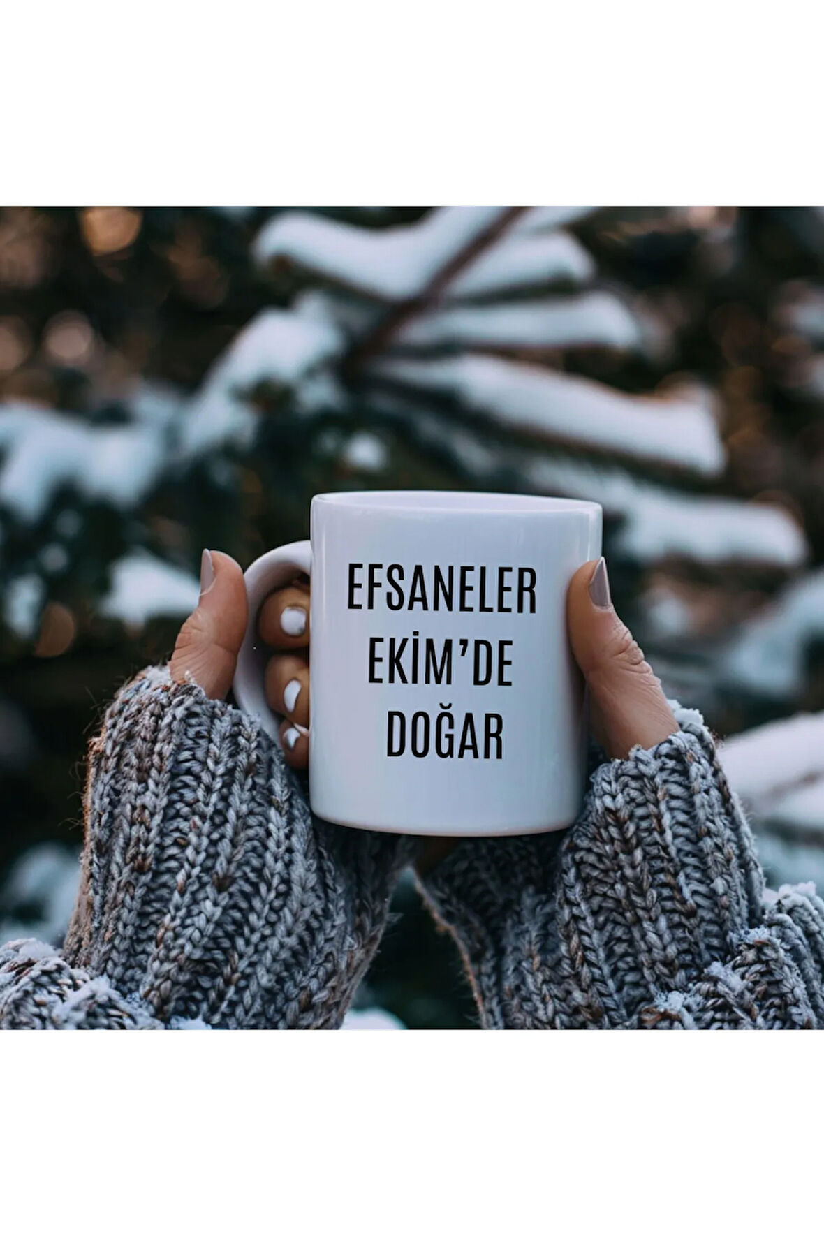 Doğum Günü Hediyesi Efsaneler Ekimde Doğar Baskılı Kupa Bardak