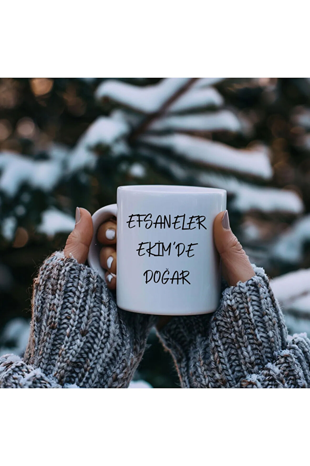 Doğum Günü Hediyesi Efsaneler Ekimde Doğar Baskılı Kupa Bardak