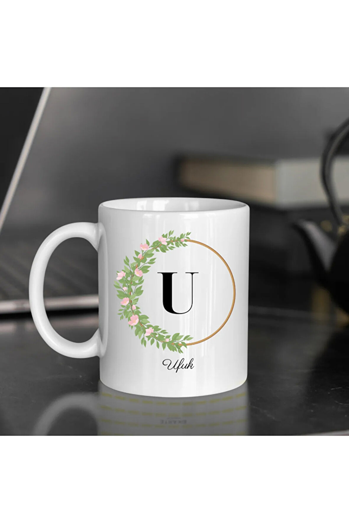 Kişiye Özel Harfli Baskılı Kupa Bardak