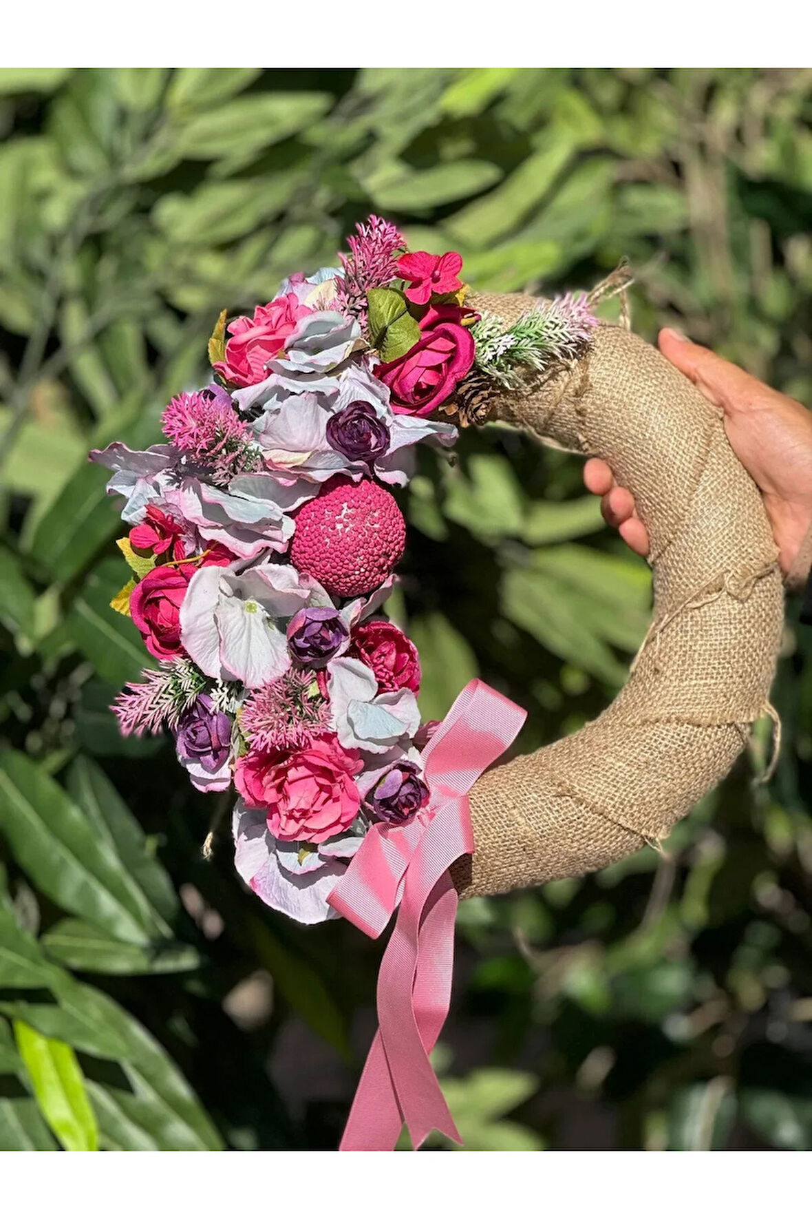 Yapay Çiçekli Kapı Süsü No:12