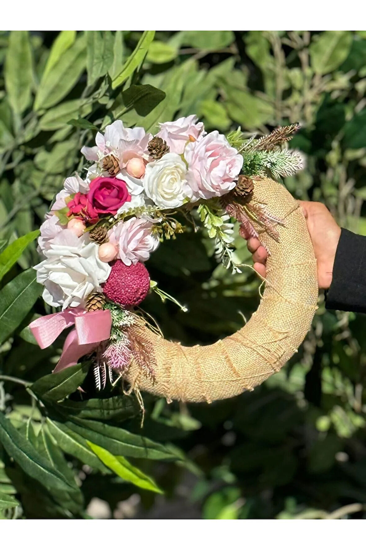 Yapay Çiçekli Kapı Süsü No:16