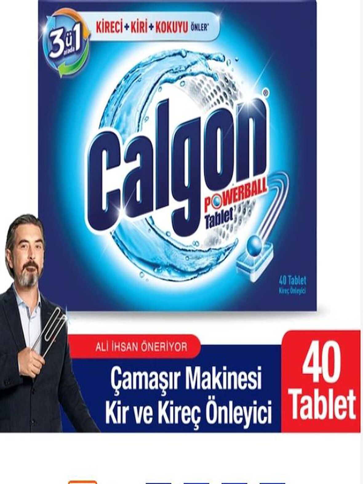 Calgon Çamaşır Makinesi Kireç Önleyici Tablet 40'lı