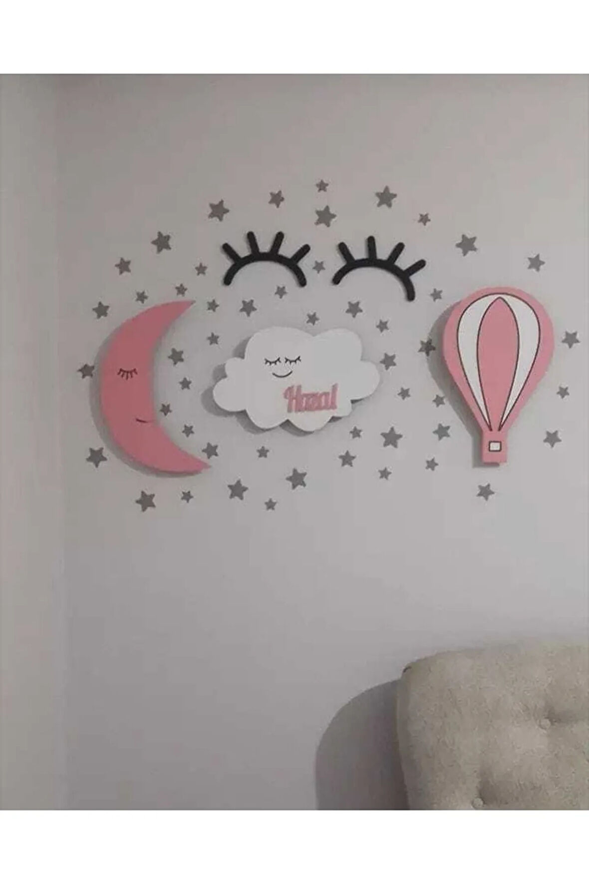 Çocuk Odası Dekoratif Ahşap Gece Lambası Ledli Aydınlatma