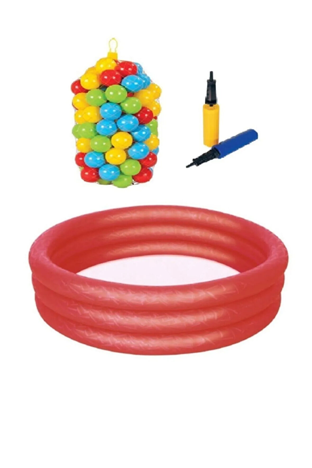 Süper Eglenceli Oyun Seti 122 Cm Havuz + 100 Adet 6cm Top Pompa