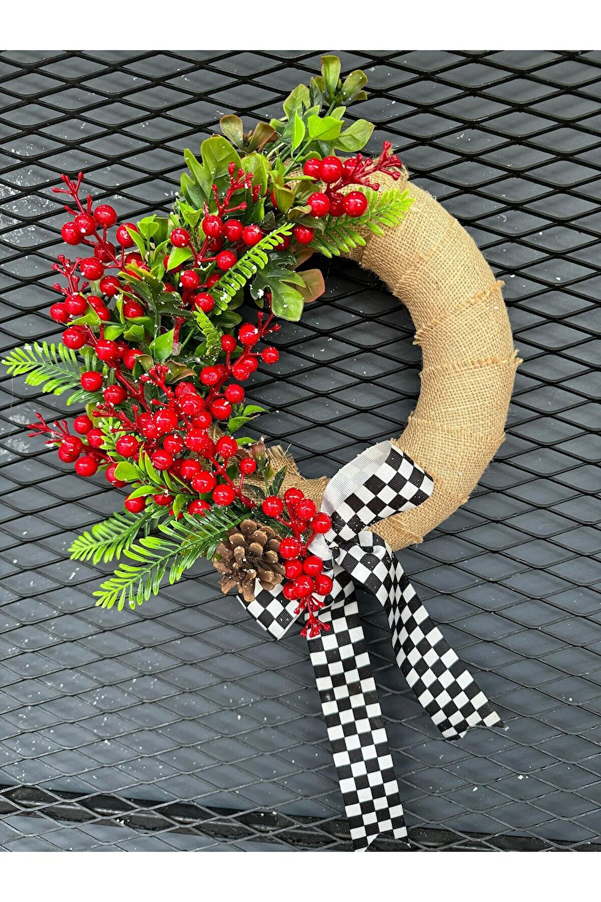 Kırmızı Kokinalı Kapı Süsü