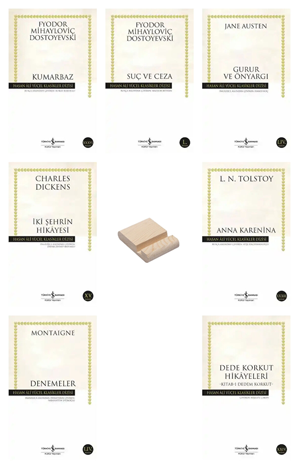 Kumarbaz Suç ve Ceza Gurur ve Önyargı İki Şehrin Hikayesi 7li Set + Telefon Standı