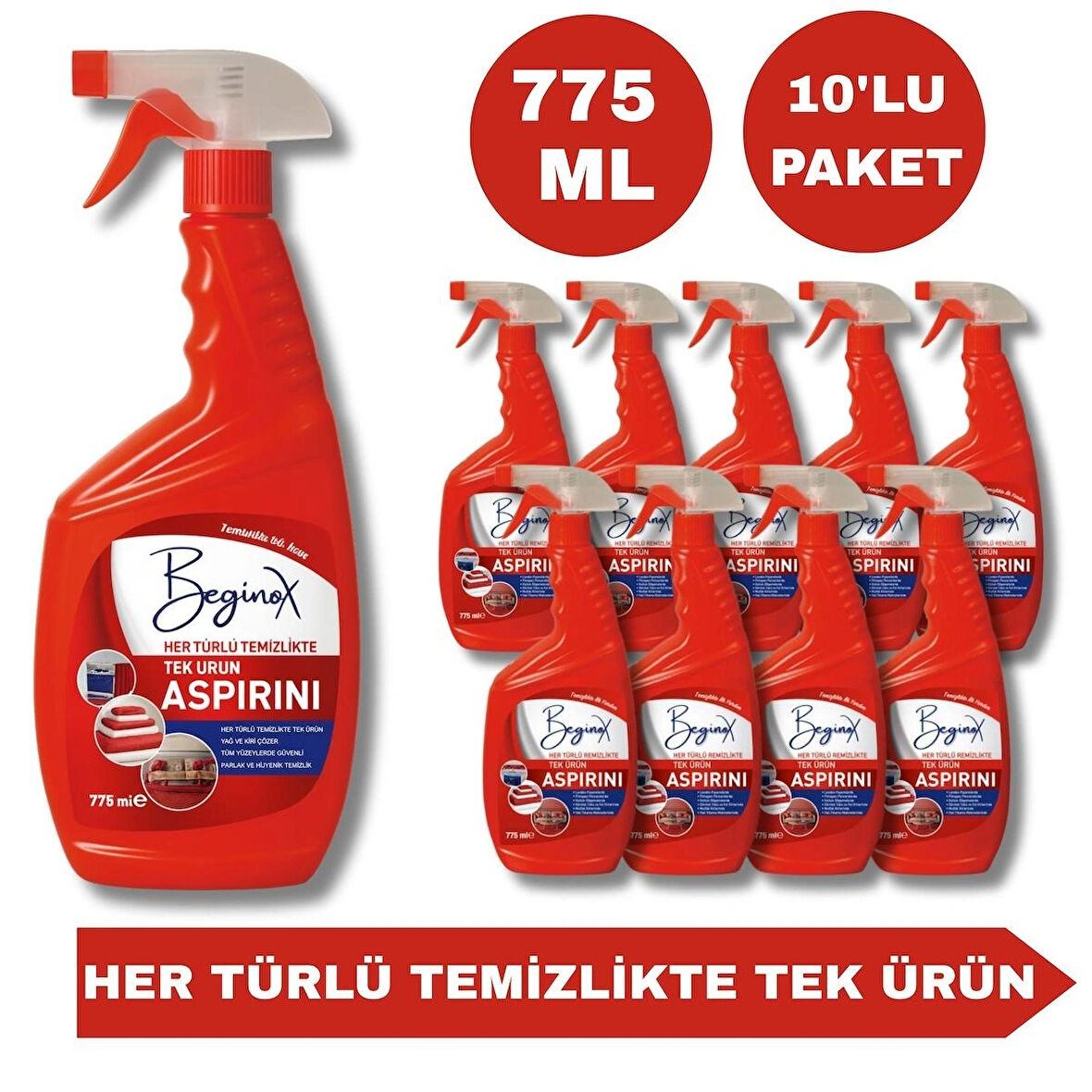Aspirini 775 ml 10'lu Paket (Ekonomik Paket)