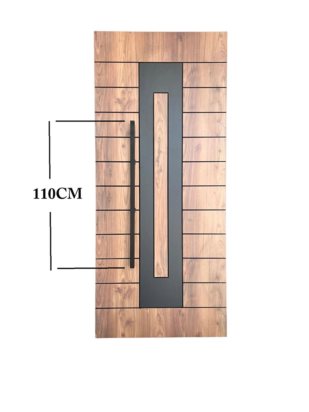 Çelik Kapı Çekme Kolu Tutma Kolu Kare Model Renk Siyah 110cm