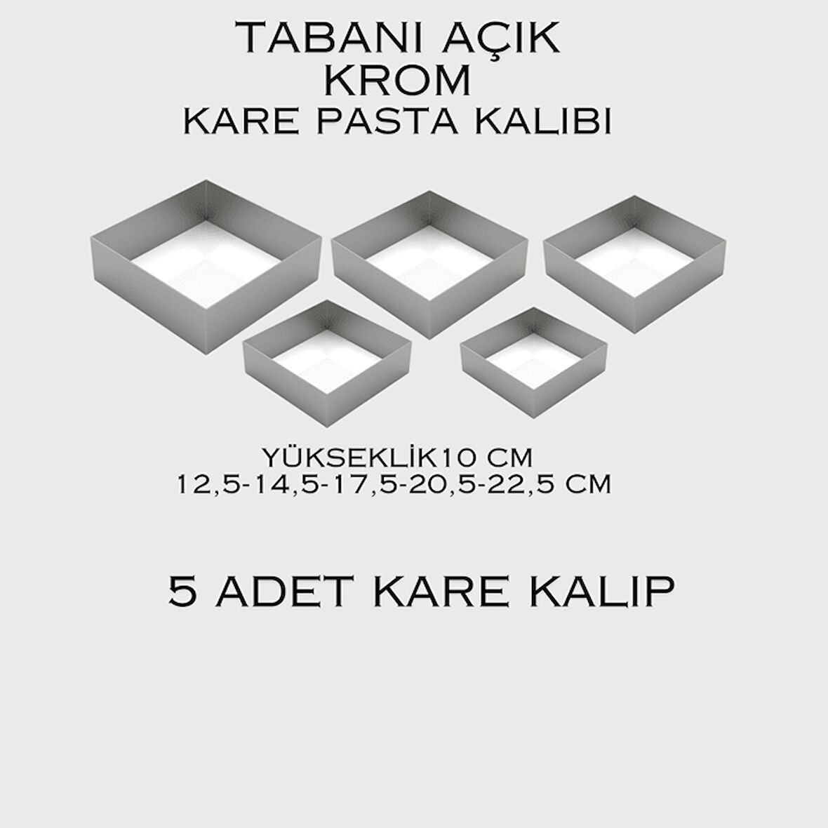 KARE PASTA KALIBI TABANI AÇIK SET