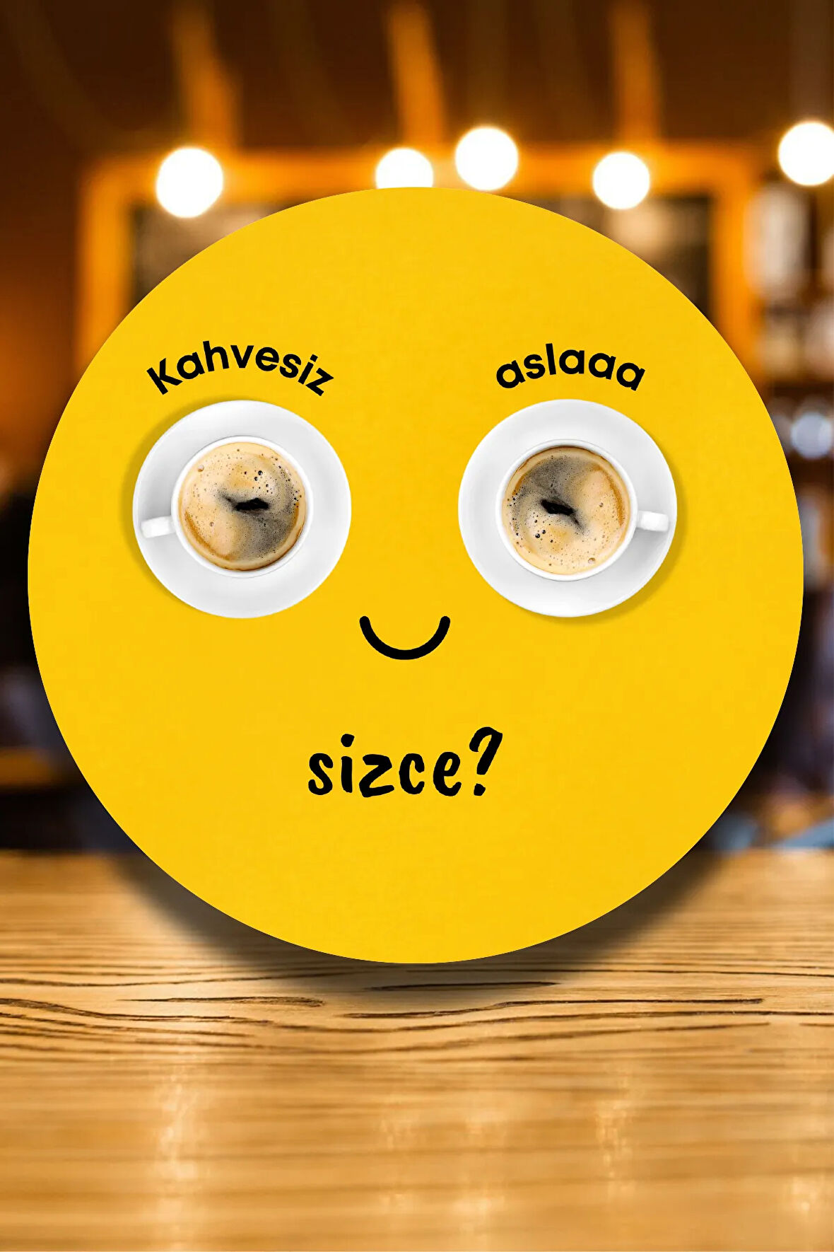 Cafe, Restoran, Çay Ocağı, Kahve Dükkanı Duvar Kapı Süsü, Ahşap Dekoratif Aksesuar Tablo Modeli