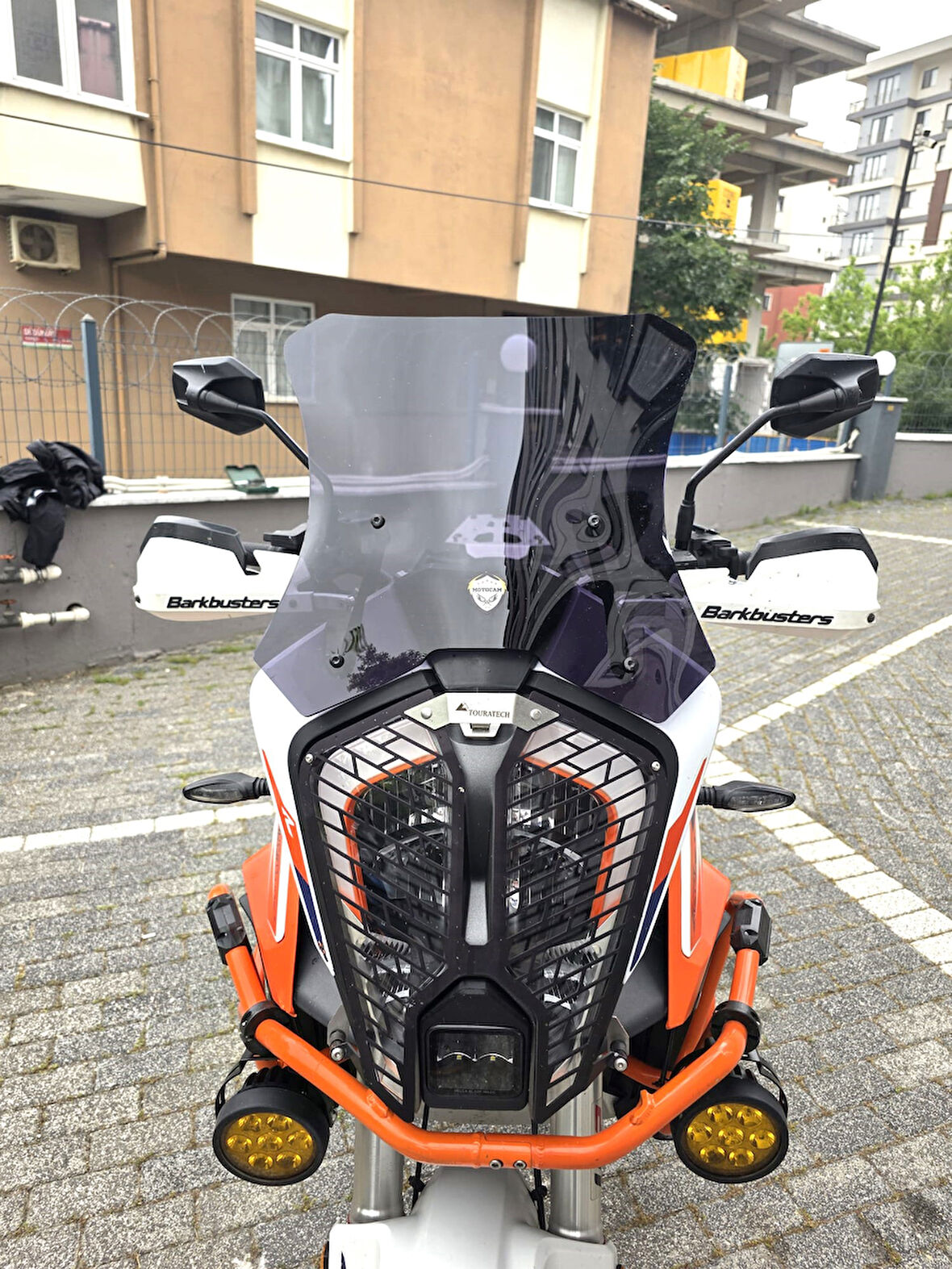MOTOCAM KTM 1290 Super Adventure Siperlik Ön Cam 2021-2025 Model 41cm Siyah Renkli
