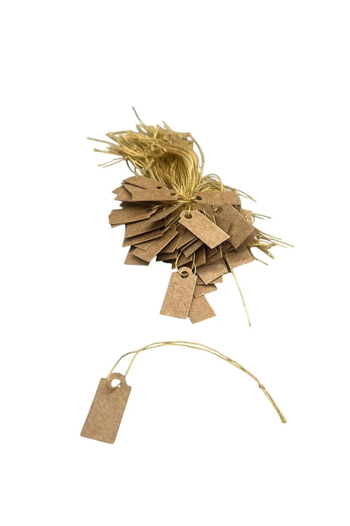 Küçük Boy Kraft Renk 2 /1 cm 80 adet Karton İpli Fiyat Etiketi