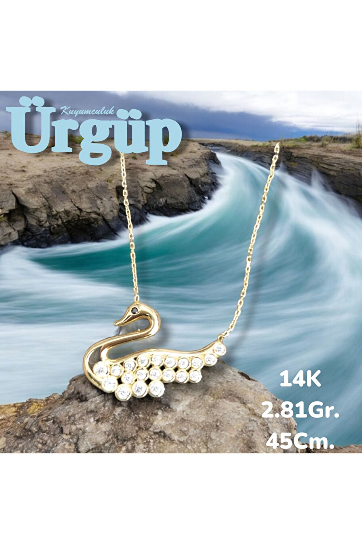 14AYAR 2.81Gram Altın Kuğu Kolye