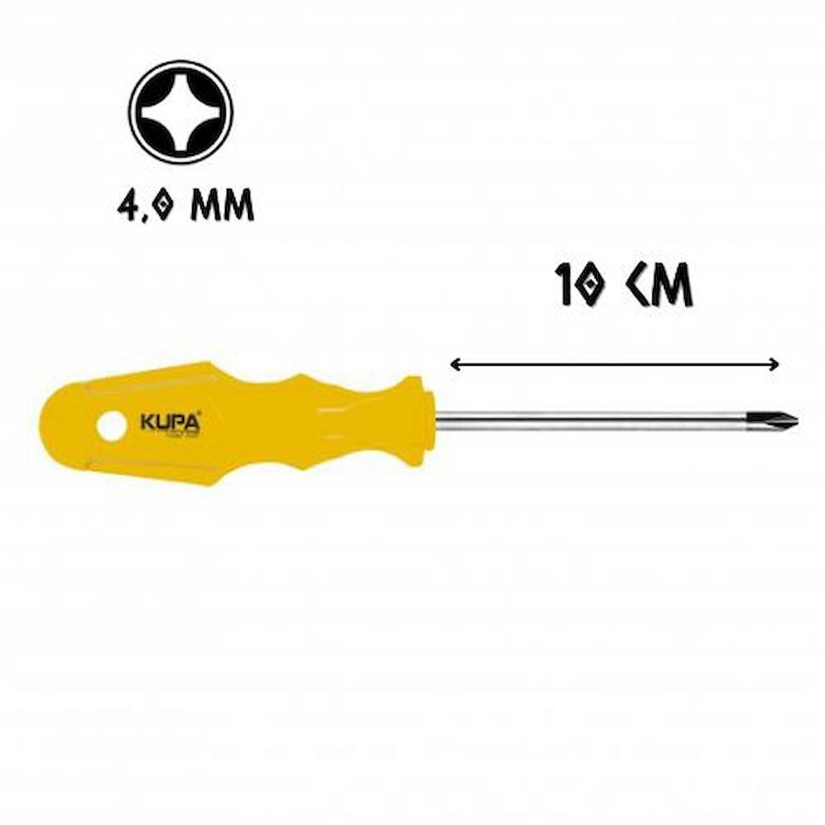 Kupa Tornavida Mıknatıslı YILDIZ Uçlu 4.0 - 10 cm.