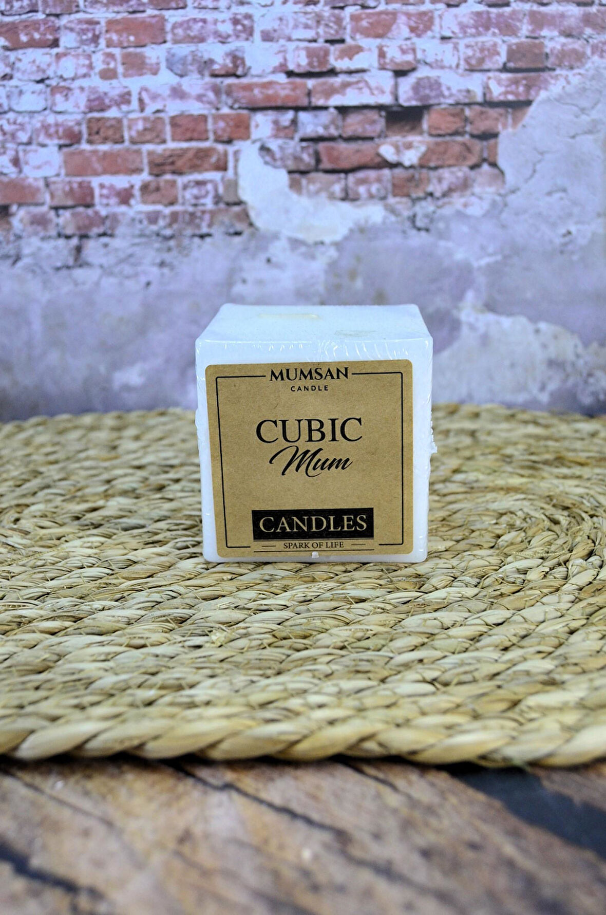 Köşeli Mum 70 mm En 70 mm Boy Küp Mum 24 Saat yanma süresi Gövde Boya Köşeli Baton Mumu