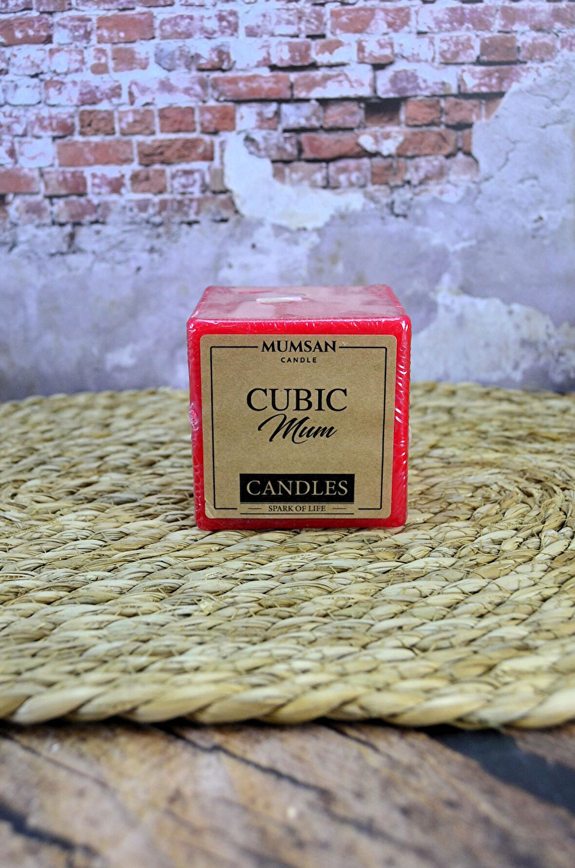 Köşeli Mum 70 mm En 70 mm Boy Küp Mum 24 Saat yanma süresi Gövde Boya Köşeli Baton Mumu